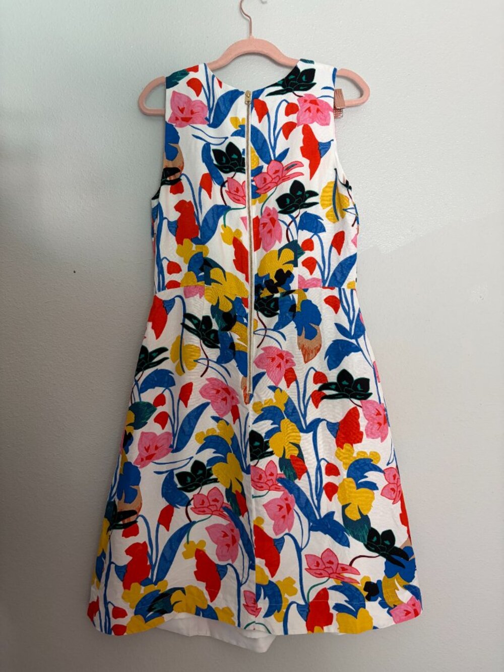 J. Crew | Morning Floral A-Line Lined Linen Blend Dress 8 Tall - Picture 6 of 6